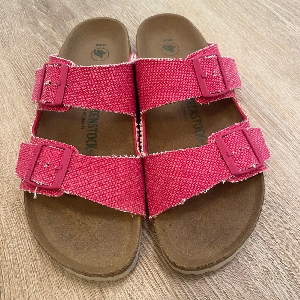 Birkenstock Pink Sandals with Adjustable Straps
